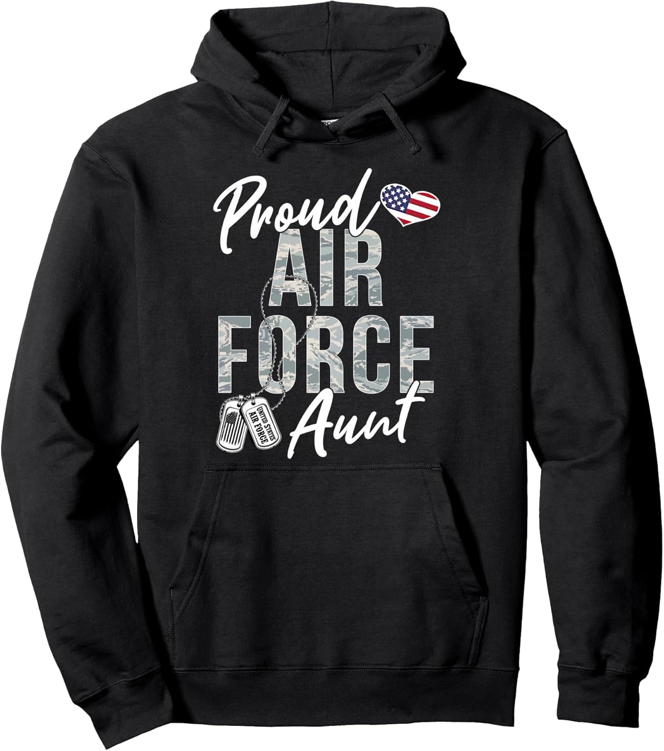 Proud Air Force Aunt US Air Force Graduation Aunt USAF Aunt Pullover Hoodie