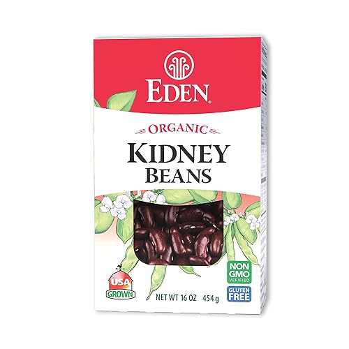 Eden Frijoles rojos oscuros orgánicos, secos, cultivados en Estados Unidos, sin OMG, caja de 16 onzas