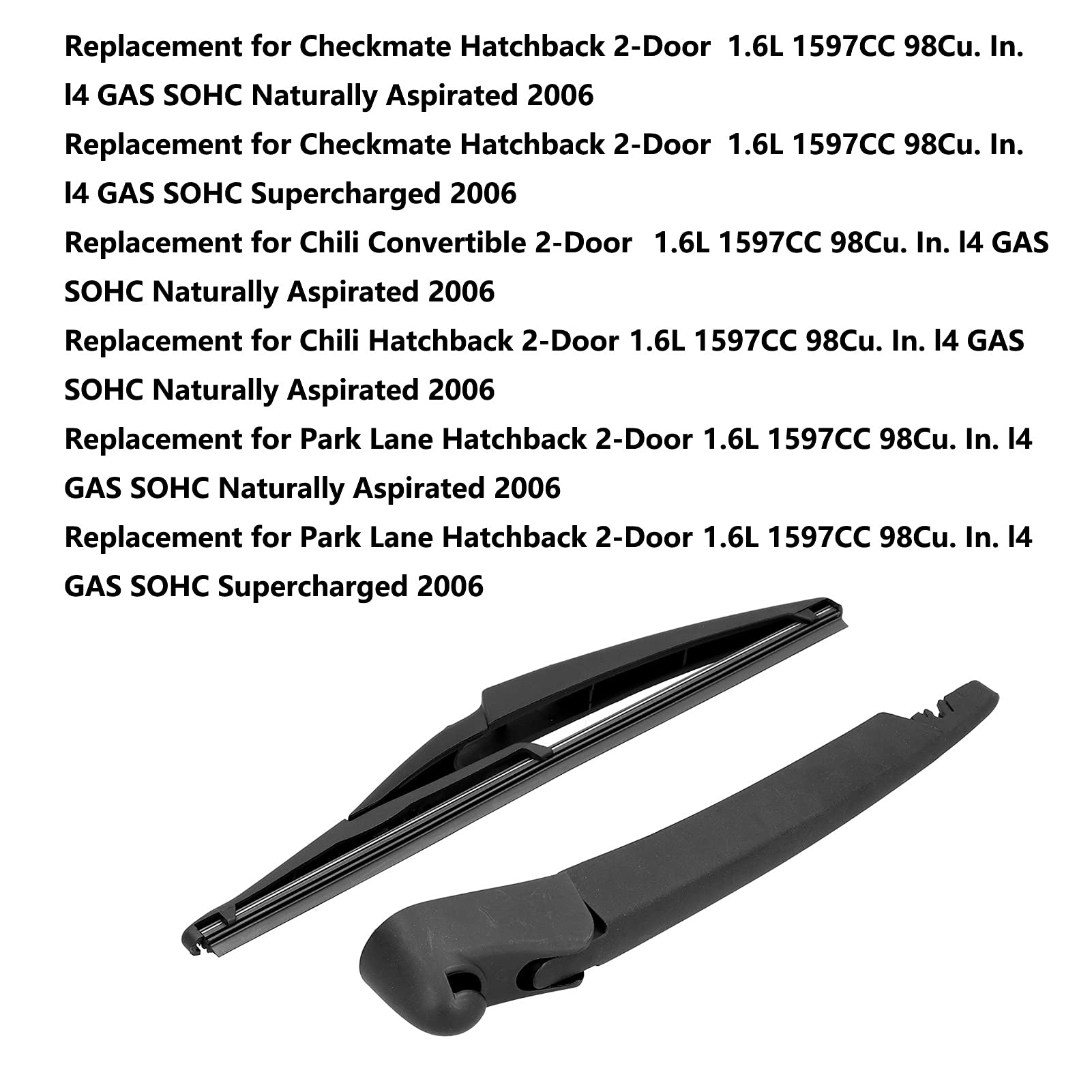 X AUTOHAUX Ensemble De Bras De Balai D'essuie-glace Arrière