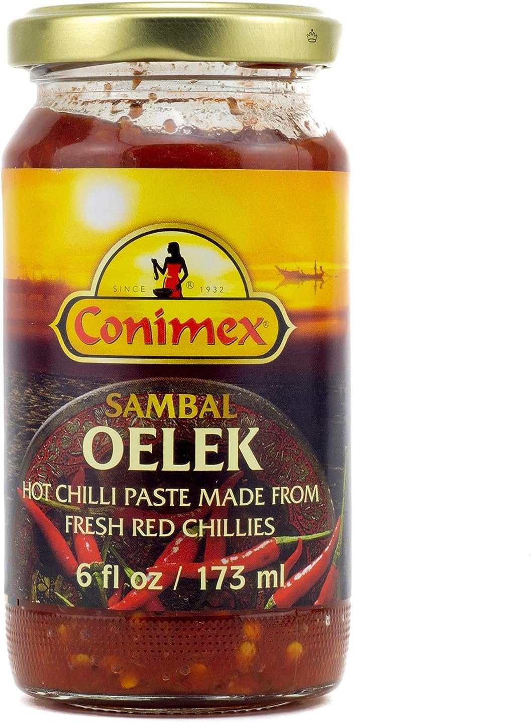 Conimex Sambal Oelek (Hot Chilli Paste) (6 oz)
