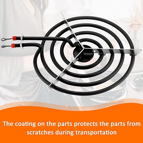 Miniatura 4 de Romalon 660532 6 pulgadas MP15YA Electric Range Surface Burner Coil Element 1500W 4 vueltas por Romalon Fit para Whirlpool Range Elementos de