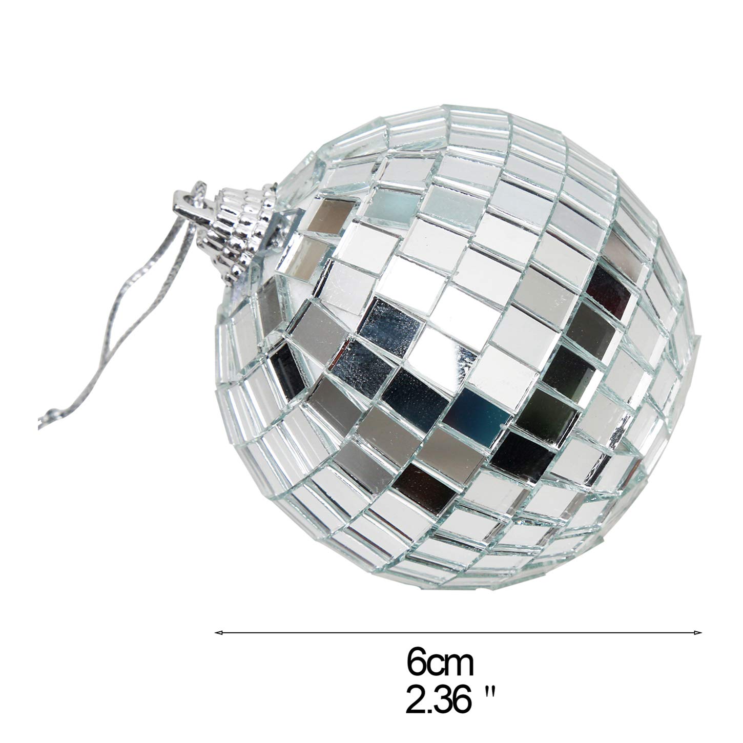 66 Stück Discokugeln Für Partys – Silberne Spiegelkugeln In 5 Größen, Mit Aufhängeschnur – Für Weihnachtsbaum, Partydekoration, Events & Festivals