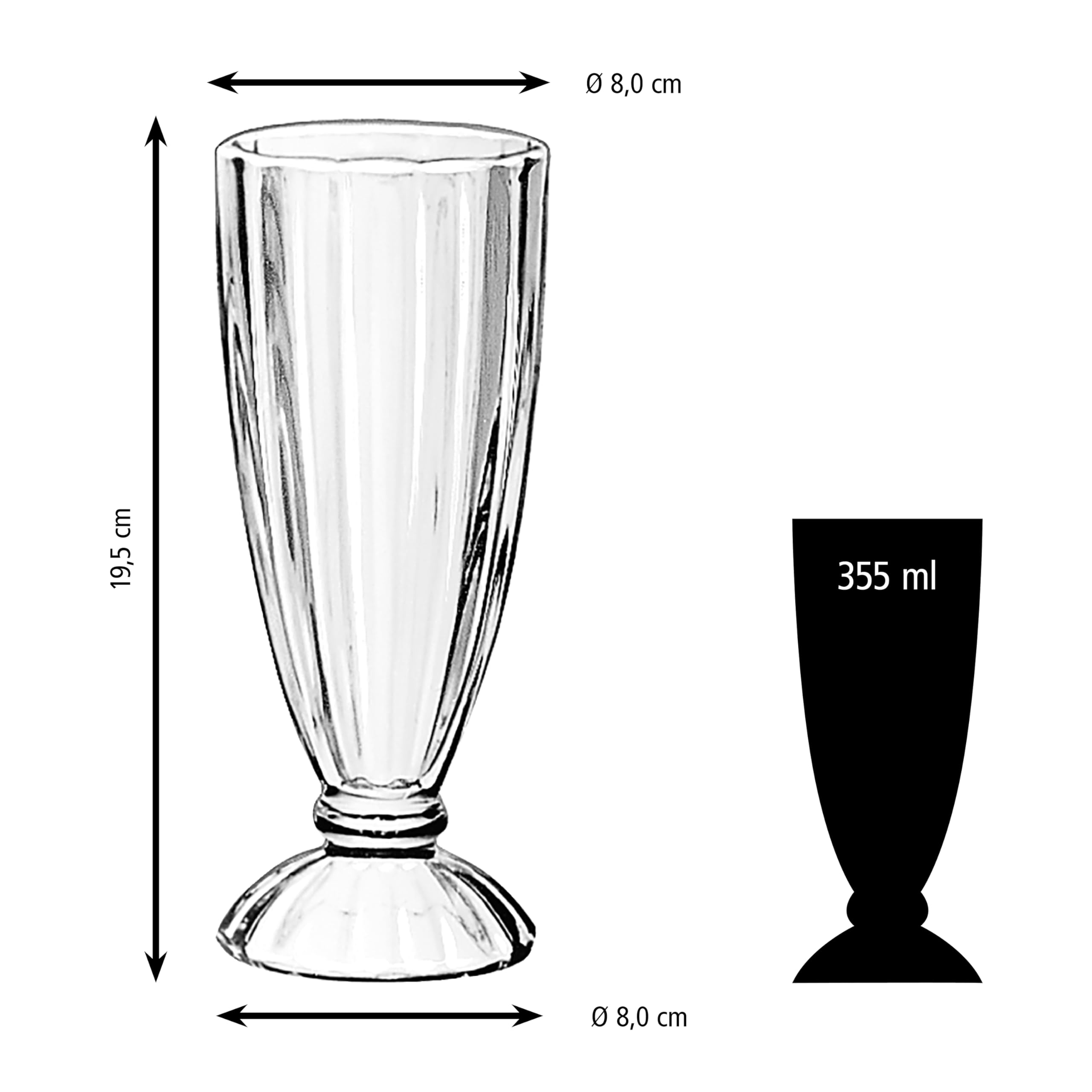 LIBBEY 70834 Sodaglas/Trinkglas "FOUNTAINWARE", 355 ml, 24er Set