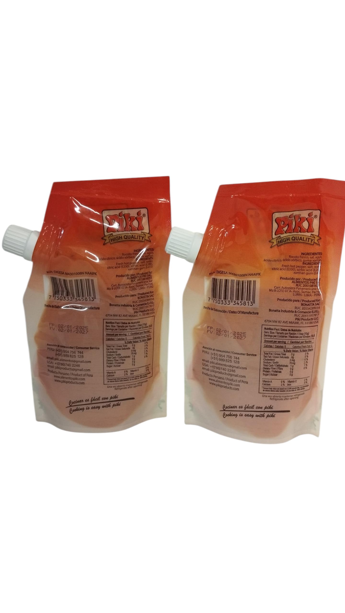 Salsa de Rocoto Molido Peruano Pack de 2 x 120 Gramos