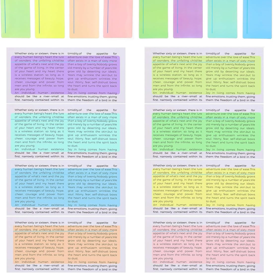 8PCS Dyslexia Overlays, Coloured Reading Overlays and Protective Case - Image 3