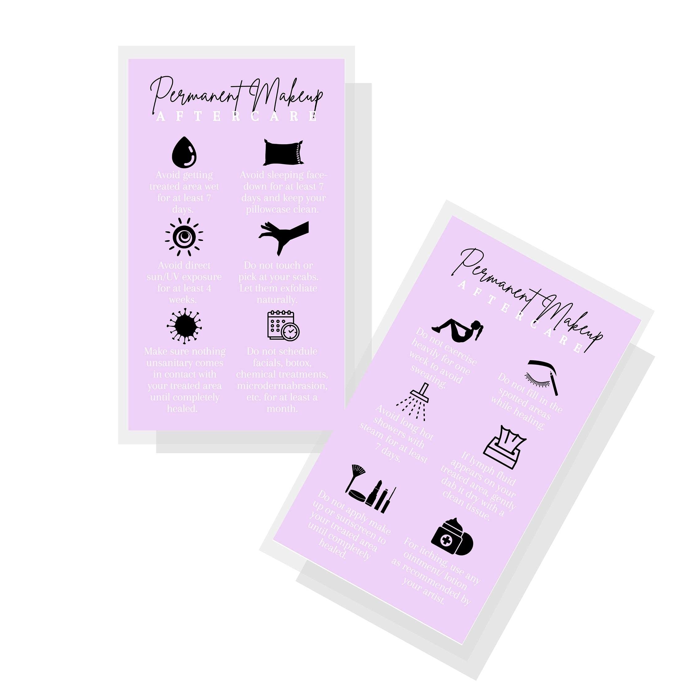 Lip Blush Stages Of Healing Aftercare Instructions Cards Package Of 50