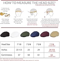 Vista 7 de Hombres Ivy Cap Algodón Sarga Newsboy Flat Cap