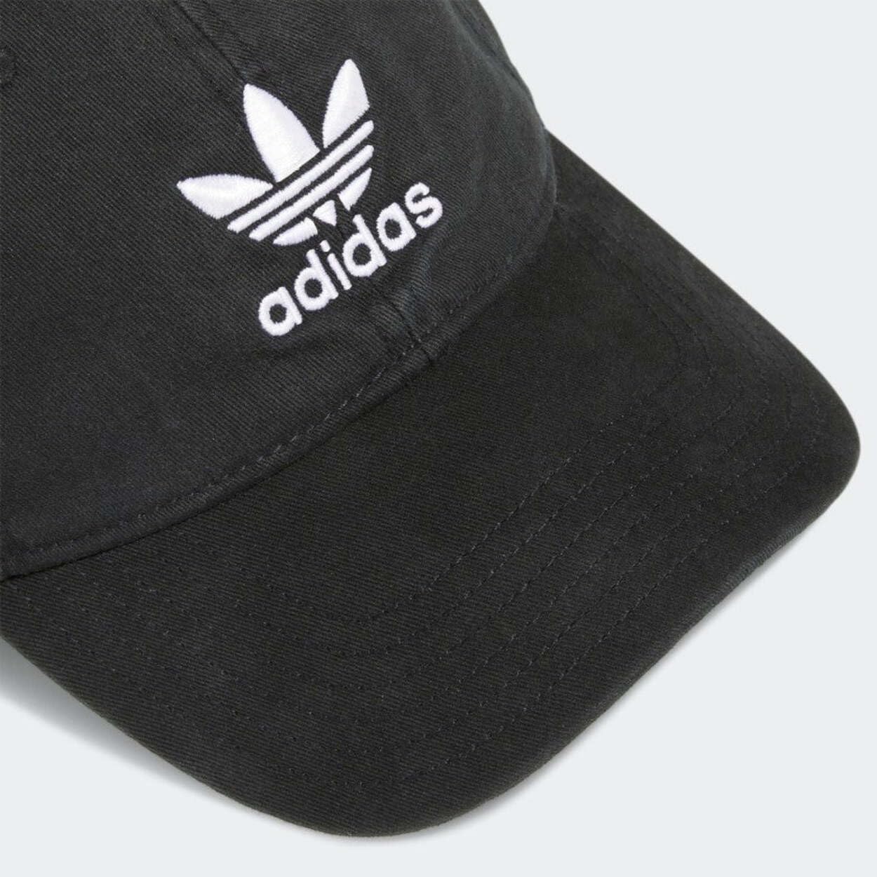 adidas Originals, Relaxed Strapback Hat (One Size, Black)