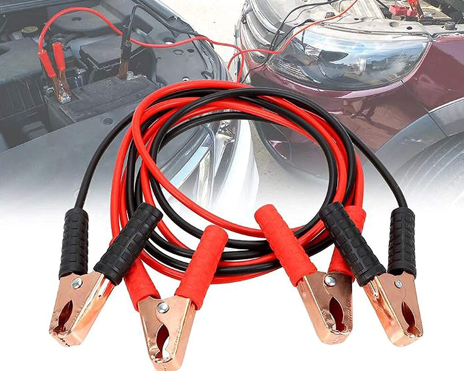 Divik Car Heavy Duty Jump Start Leads Booster Cables 500AMP Auto Battery Booster 2.21 Meter