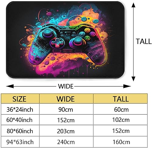 Miniatura 7 de NEBOTON Alfombra de juegos  Alfombra de sala de juegos para dormitorio de niños, alfombra de jugadores para deportes electrónicos sala de juegos o