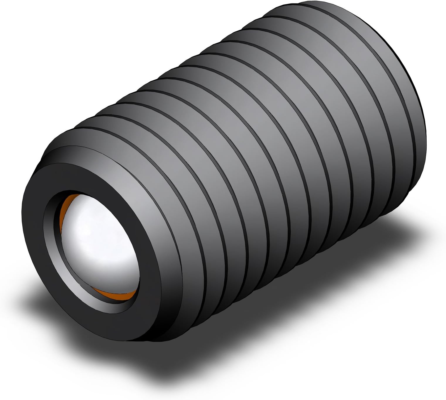 Fairlane TST-1114-DB Threaded Thrust Screw - 1-14 x 1 in - Round Delrin Ball