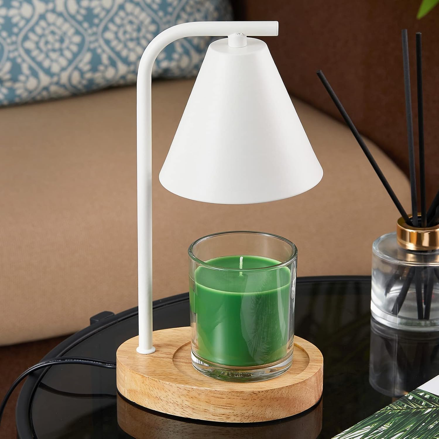 Candle Lamp Compatible with Yankee Candle Jar Candle Wax Warmer Lamp for Scented Wax, Electric Top-Down Candle Melting Lamp Dimmable Candle Melter,Aurora Candle Warmer Lamp for Home Decor : Home & Kitchen