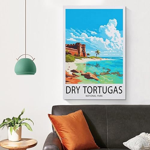 Miniatura 4 de Dry Tortugas Travel Poster Canvas Art Print Office Home Bedroom Decor Gifts Mural Poster20x30inch(50x75cm) Unframe-style