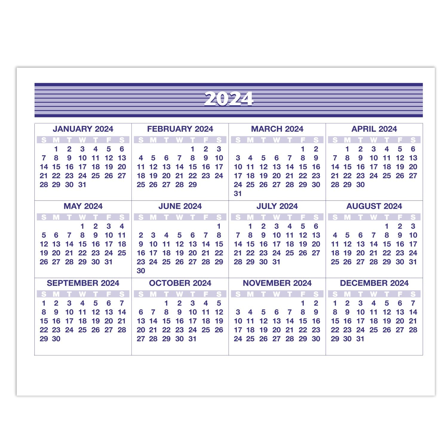 AT-A-GLANCE Kalendarz na biurko z klapką na 2024 rok, 1,2 cm x 17,8 cm, kompletny zestaw, strony w zestawie (SW700X0024)