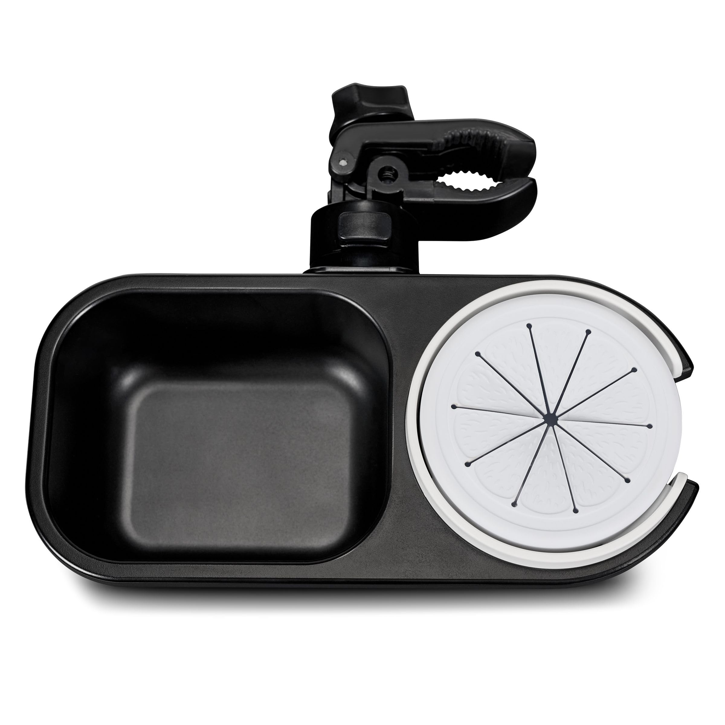 MOON Universal Cup Holder & Tuch Blaubaer | Verstellbarer Flaschenhalter mit Box | Getränke- und Kaffeetassenhalter Buggy Kinderwagen | extra Aufbewahrungsfach für Utensilien | Zubehör stabil & sicher