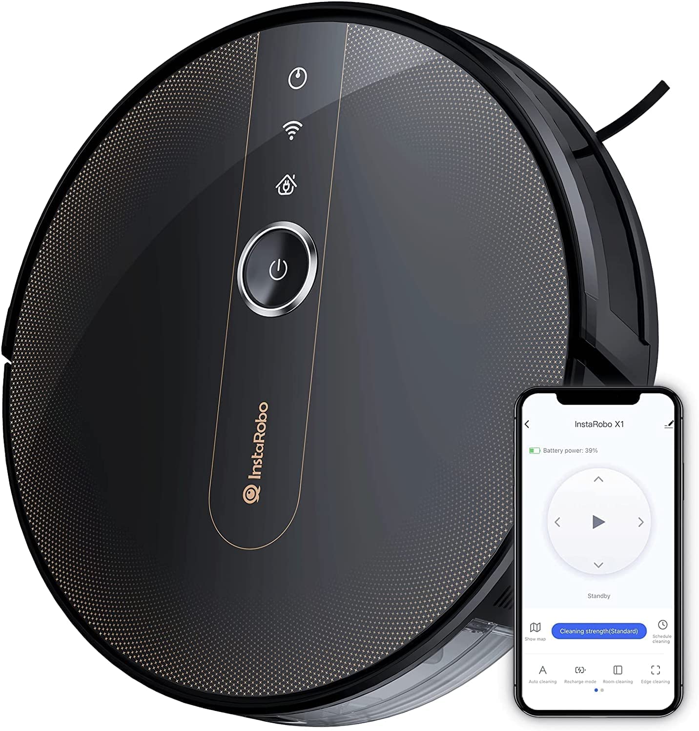 X1 Robot Vacuum Cleaner, Smart Navigation, Mopping & Sweeping, 2000Pa Strong Suction, Wi-Fi Connected, Compatible with Alexa, Ideal for Pet Hair, Cleans Hard Floor to Carpet