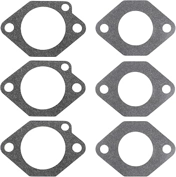 Pack-of-6 Carburetor Base Gasket Compatible with Kawasaki FE290 FE350 Engine Golf Cart Gas Club Car DS Precedent Turf Carryall Industrial Carts Carb 1016438 1016439 1016440 1016441