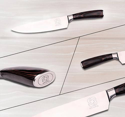 Miniatura 5 de Cuchillo de chef japonés profesional, cuchillo de cocina profesional de 8 pulgadas, cuchillos de chef de acero inoxidable de alto carbono, pelado