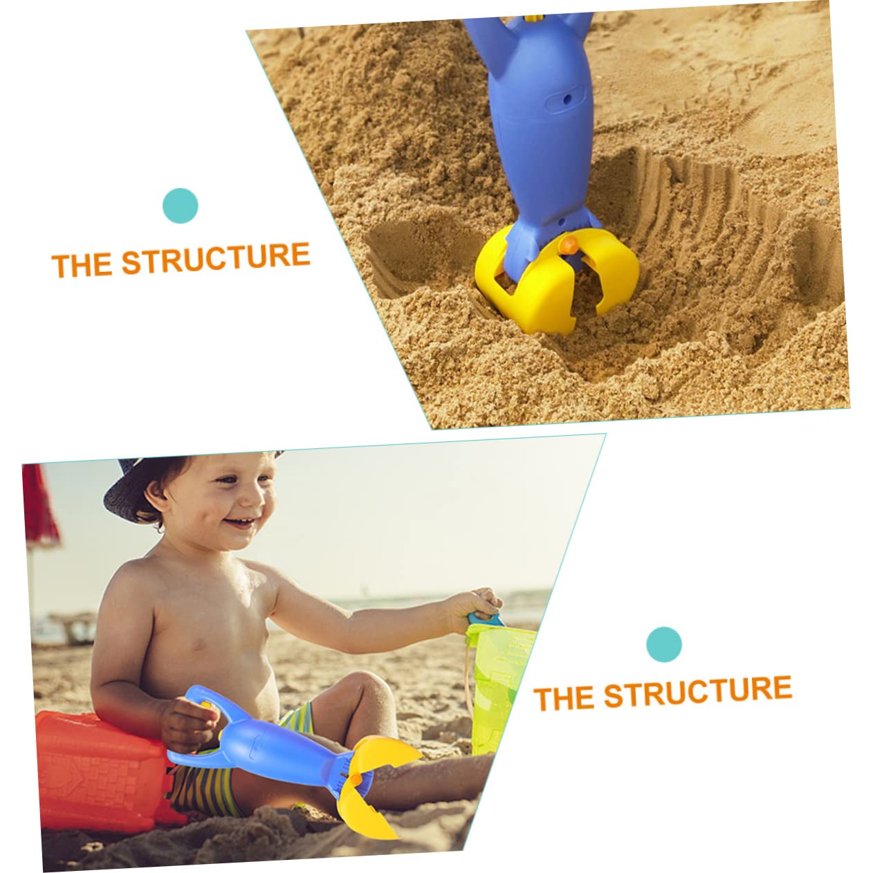 iplusmile 2 Piezas Juguete de Playa Infantil Azul Agarrador de Arena y Práctico para Verano Favorece Habilidades Manuales Imaginación para Playa