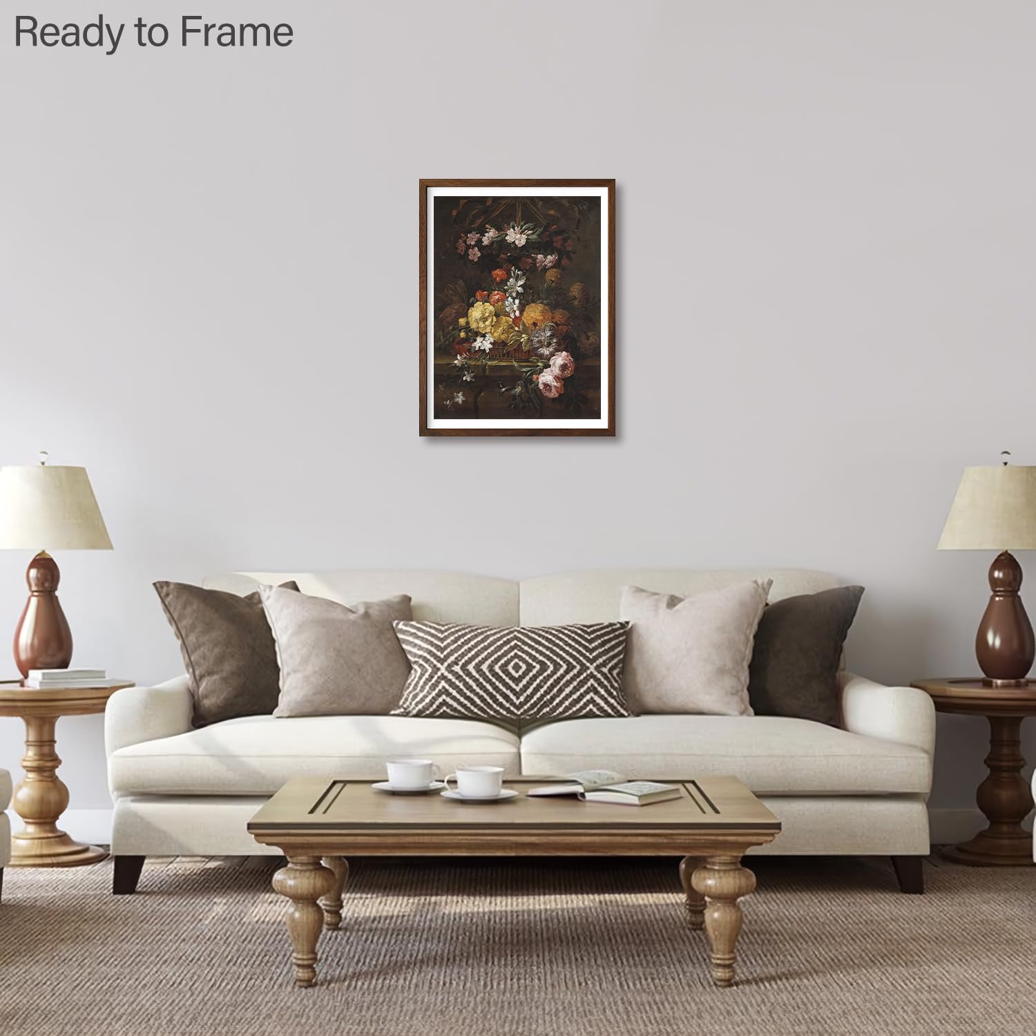 NymphFable Poster Su Tela Fiori Vintage 30x40 Cm - Decorazione Murale Senza Cornice Per Camera Da Letto E Soggiorno - 5