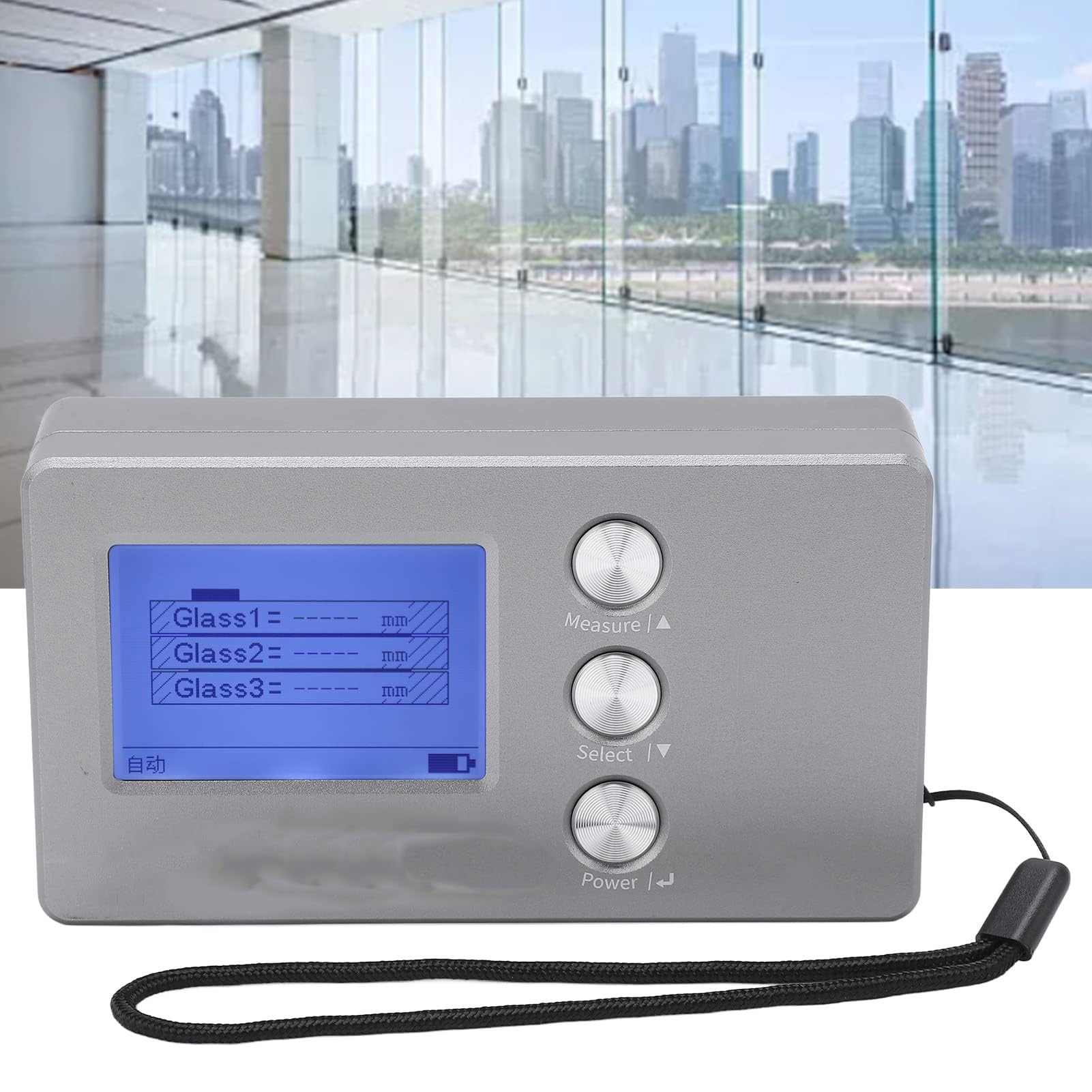 Medidor Digital De Espesor De Vidrio Para Vidrio Laminado Aislante De Doble Y Triple Panel, MedicióN De Espesor De CáMara De Aire Por Una Sola Cara.