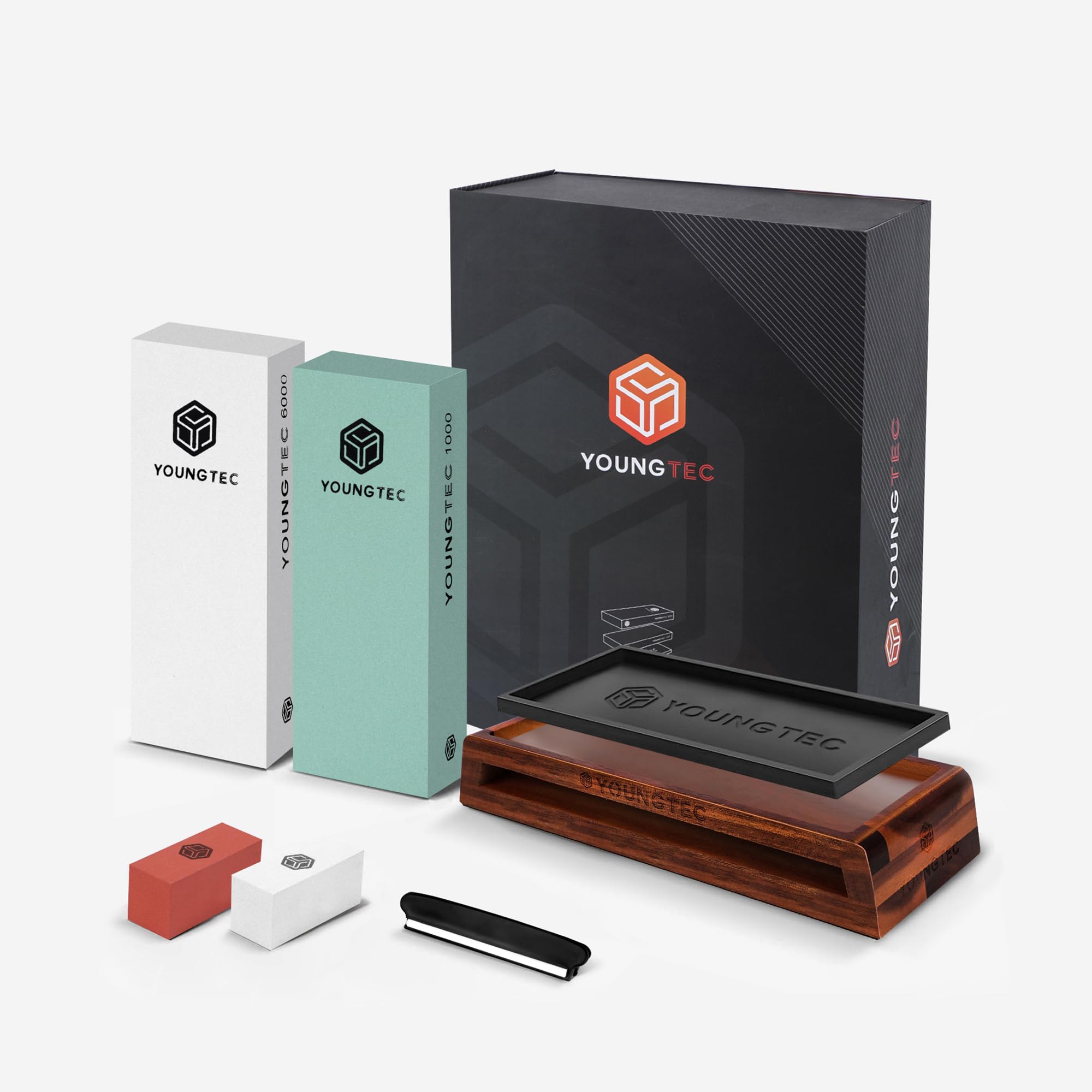 Extra Large Silicon CarbideKnife Sharpening Stone Kit - 1000/6000 Wet Stone - Whetstone Knife Sharpener Stone Set with Non-Slip Wood Base, Angle Guide