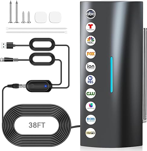 3200+ Miles Strongest TV Antenna, 2026 Digital Antenna for Smart TV Indoor Outdo
