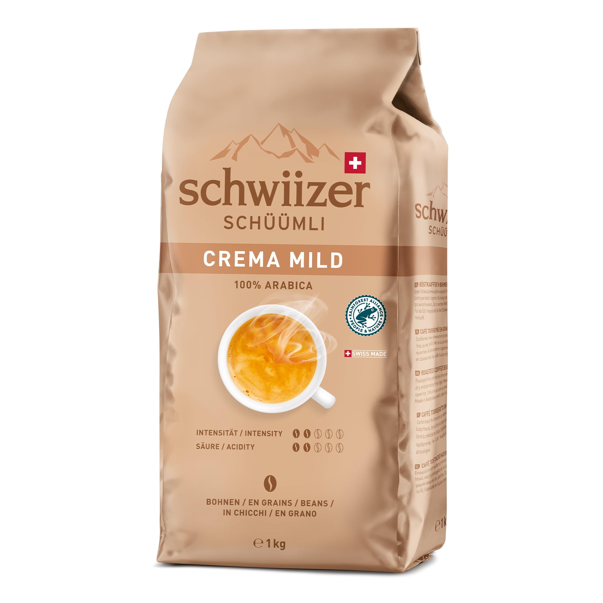Café en Grano Schwiizer Schüümli Mild 1 kg 100% Arábica