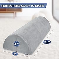 Vista 5 de Knee Pillow for Back Sleeping, Memory Foam Bolster Pillow for Legs, Under Knee Pillow for Sleeping, Leg Pillow for Back & Hip Pain Relief, Half Moon