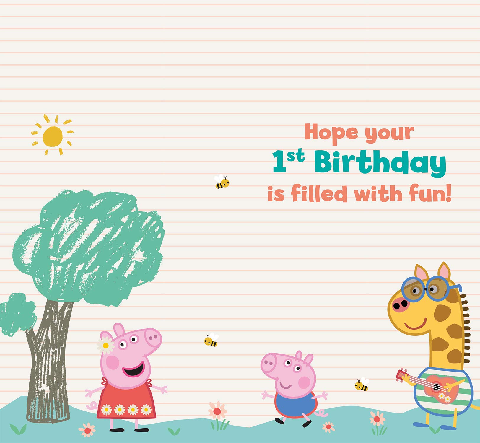 Danilo Biglietto Di Compleanno Ufficiale Peppa Pig - 1 Anno In Azienda, Con Busta, Licenza Ufficiale - 4