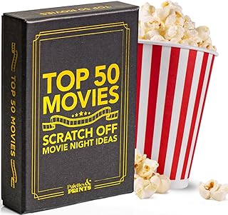 Premium Movie Night Scratch Off Cards – Gifts for Movie Lovers – End Movie Night Indecision With Movies From Top Databases – Stunning Illustrations - Husband Boyfriend Gift - Couples Gift Ideas