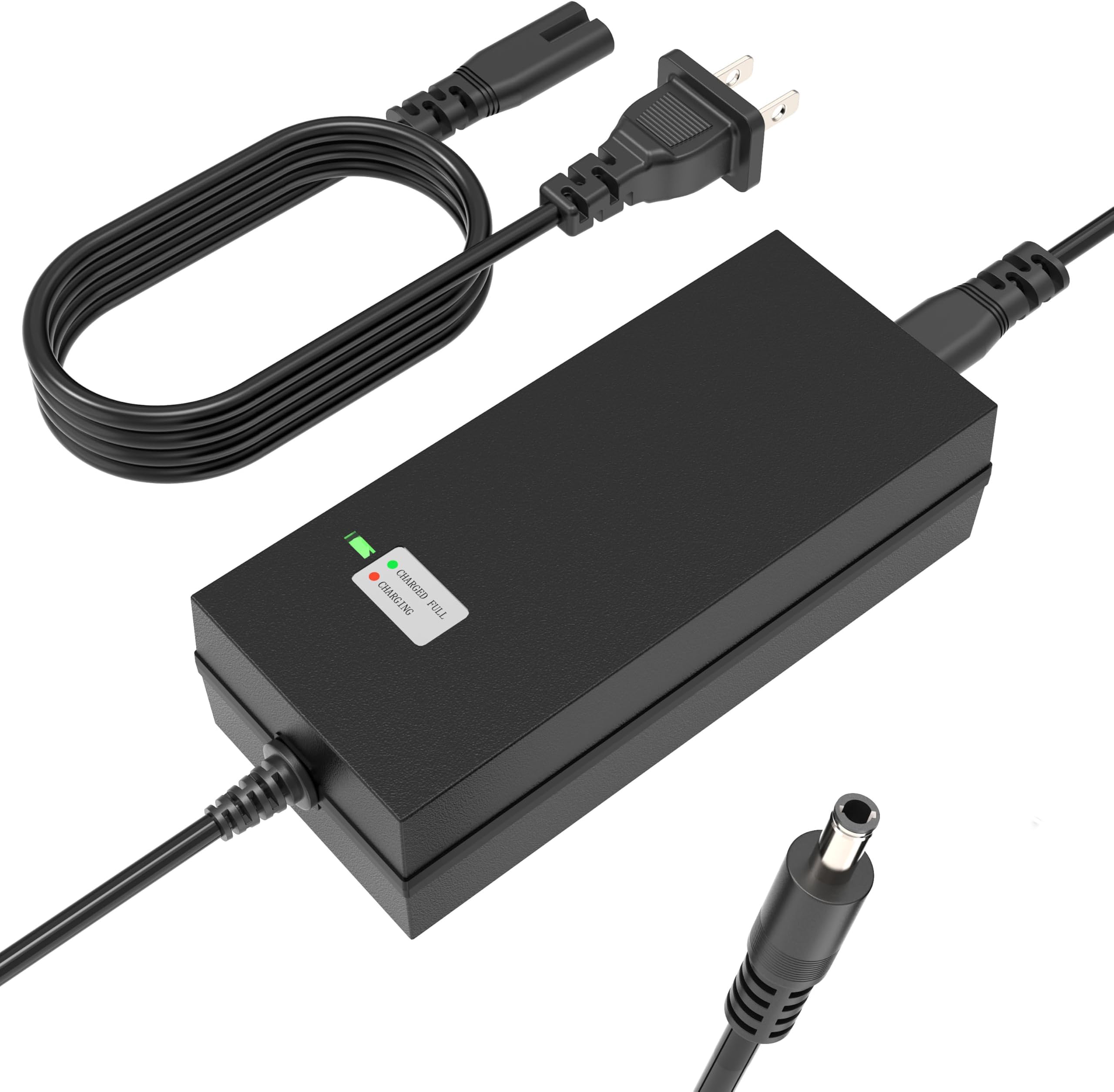 SGS Certified 42V 2A Charger, Power Adapter with Female DC 5.5mm-2.5mm/2.1mm Port, Compatible with GOTRAX GXL V2, G2, G3, G4, Apex, for 36V Lithium-ion Battery