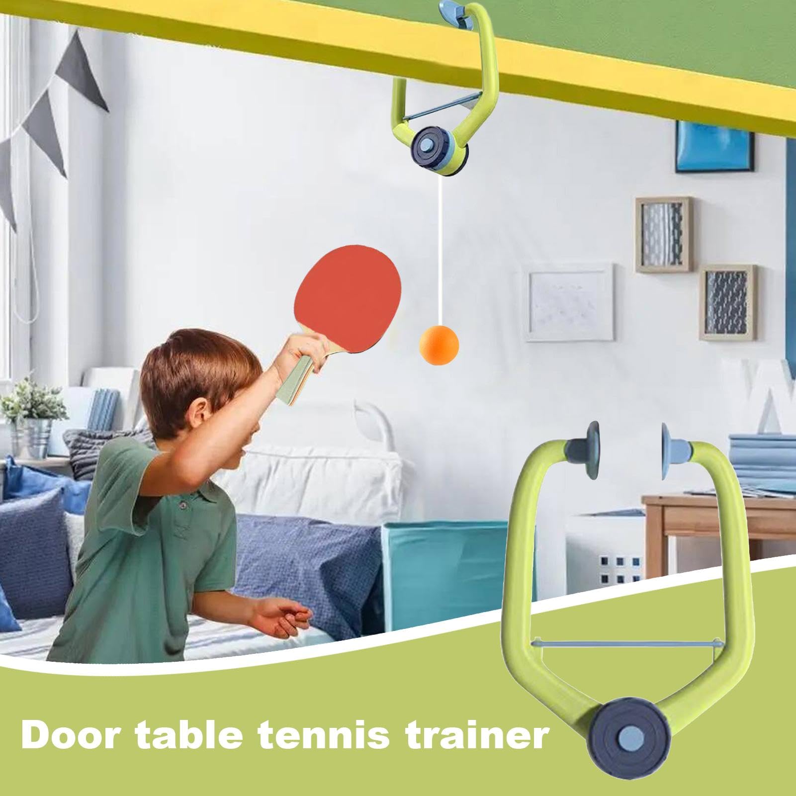 Door Table Tennis Game, Portable Table Tennis Set, Adjustable Table Tennis Kit, Table Tennis Trainer for Kids, Indoor Table Tennis Game, Table Tennis Set for Beginners, Training Table Tennis Kit