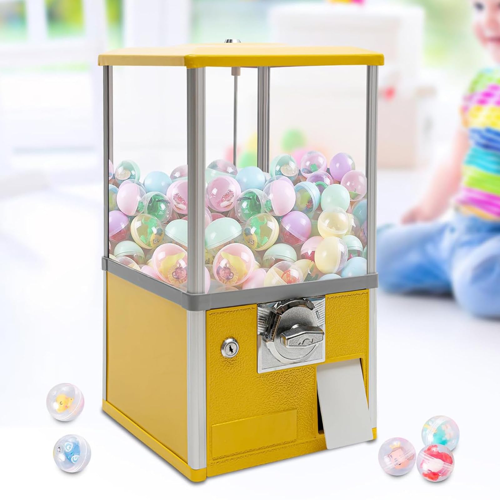 Tower Gumball Machine para niños – Banco de juguetes de máquina de chicles de 10 pulgadas – Dispensador de máquina de dulces incluye 25 bolas de goma de mascar – Máquina dispensadora Tower Gumball Machine para niños – Banco de juguetes de máquina de chicles de 10 pulgadas – Dispensador de máquina de dulces incluye 25 bolas de goma de mascar – Máquina dispensadora