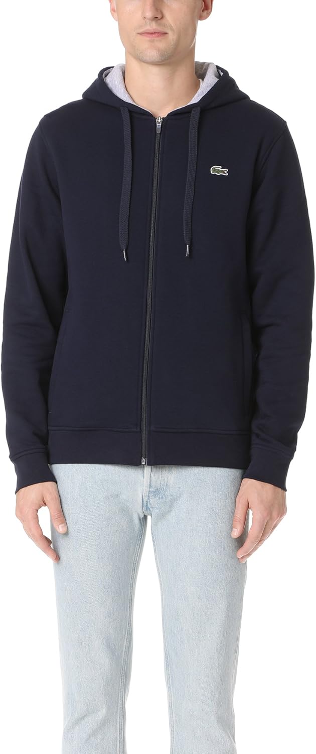 Lacoste Men's Hooded Print Zip Jacket
