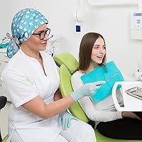 Vista 7 de Honoson 6 piezas de gorras de trabajo dental para mujer, gorras ajustables Bouffant para enfermeras, gorras de pony para peinado turbante para mujer