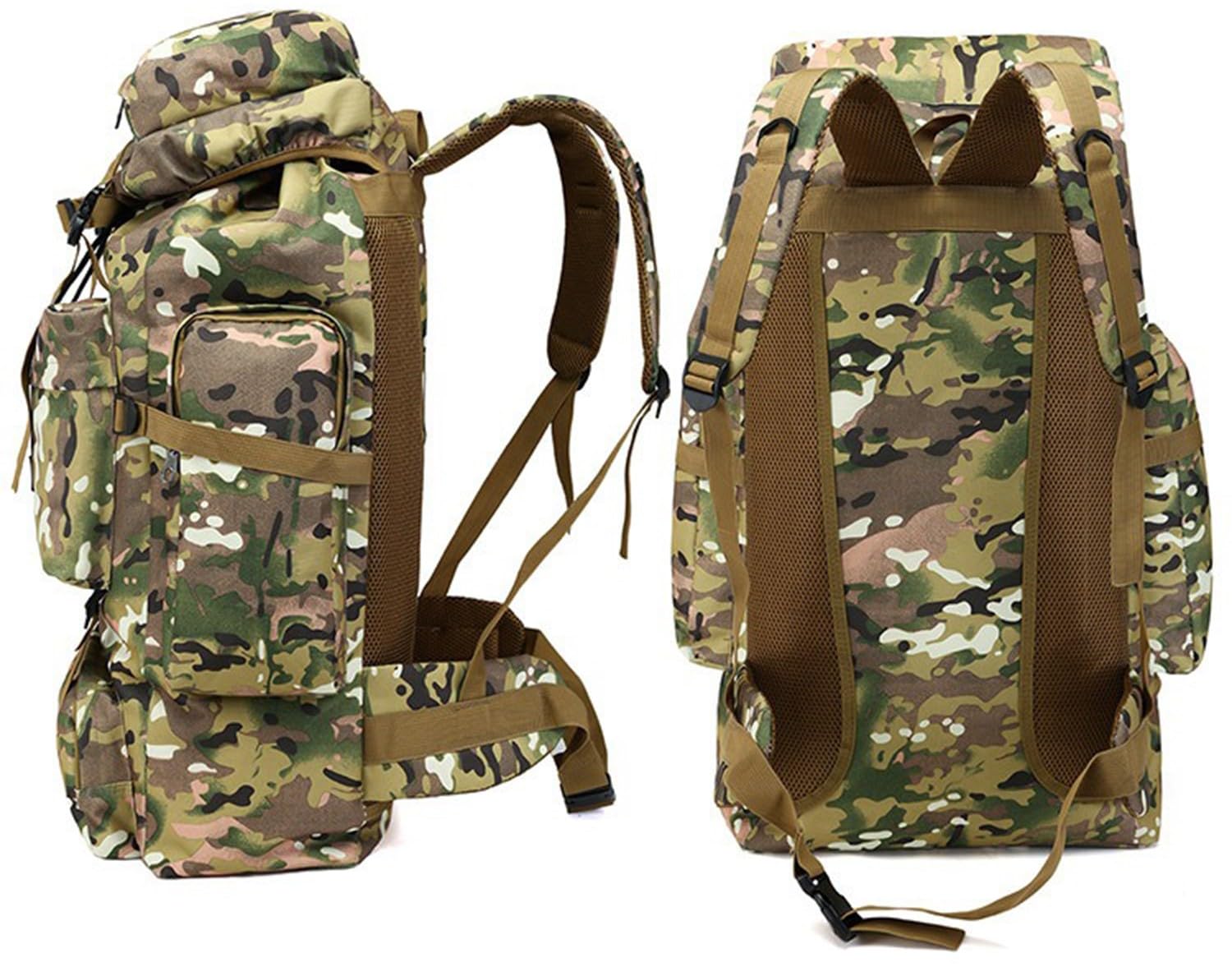 Wandern Rucksack 70L Wasserdichter Wanderrucksack Trekkingrucksack Große Outdoor Camping Rucksack Fur Herren Damen Survival Militär Backpacker Daypack Für Wander Reisen Sport Travel A