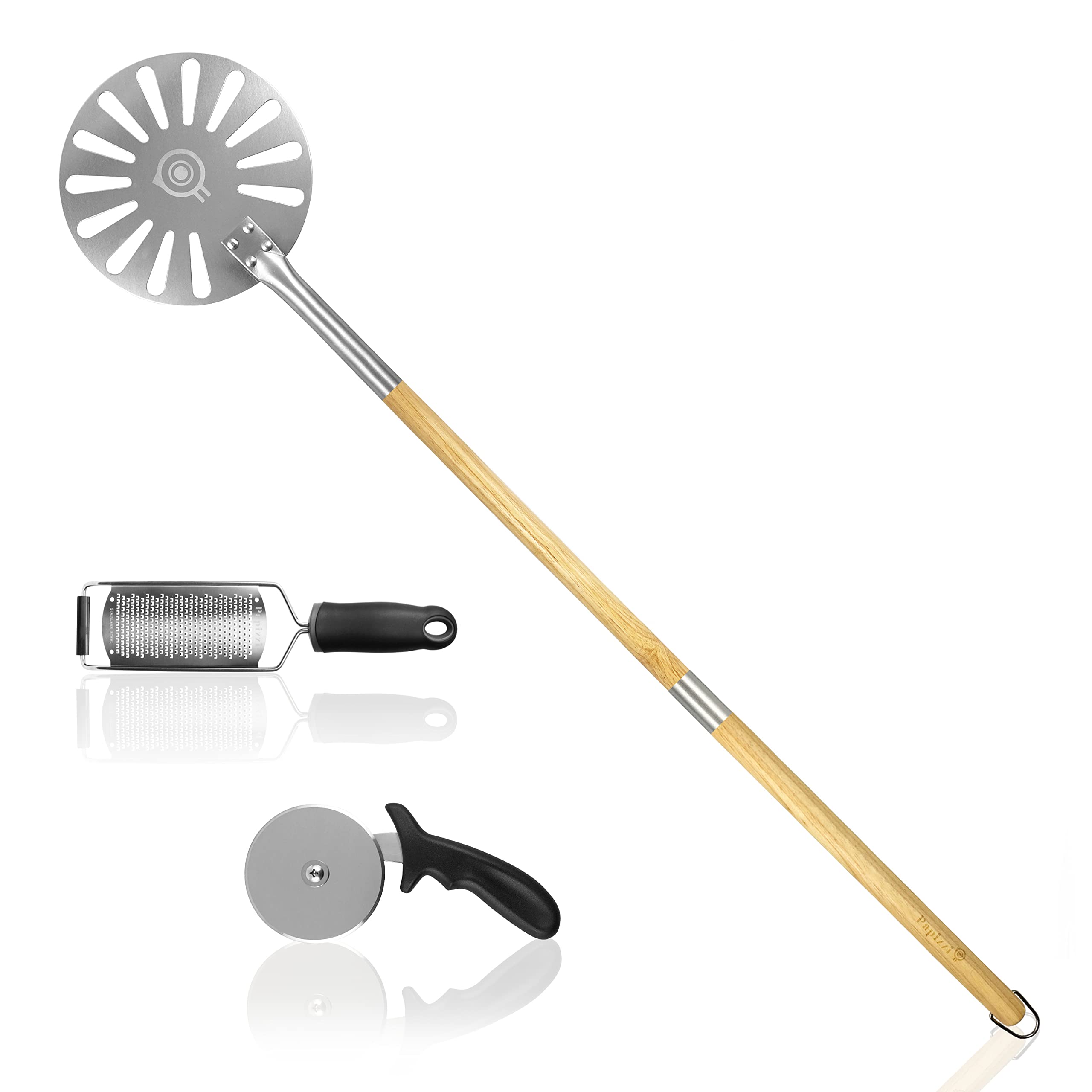 Buy Pizza Peel Set Turner Peel is Adjustable (3047 inches) Long, with a (9 inch) Round