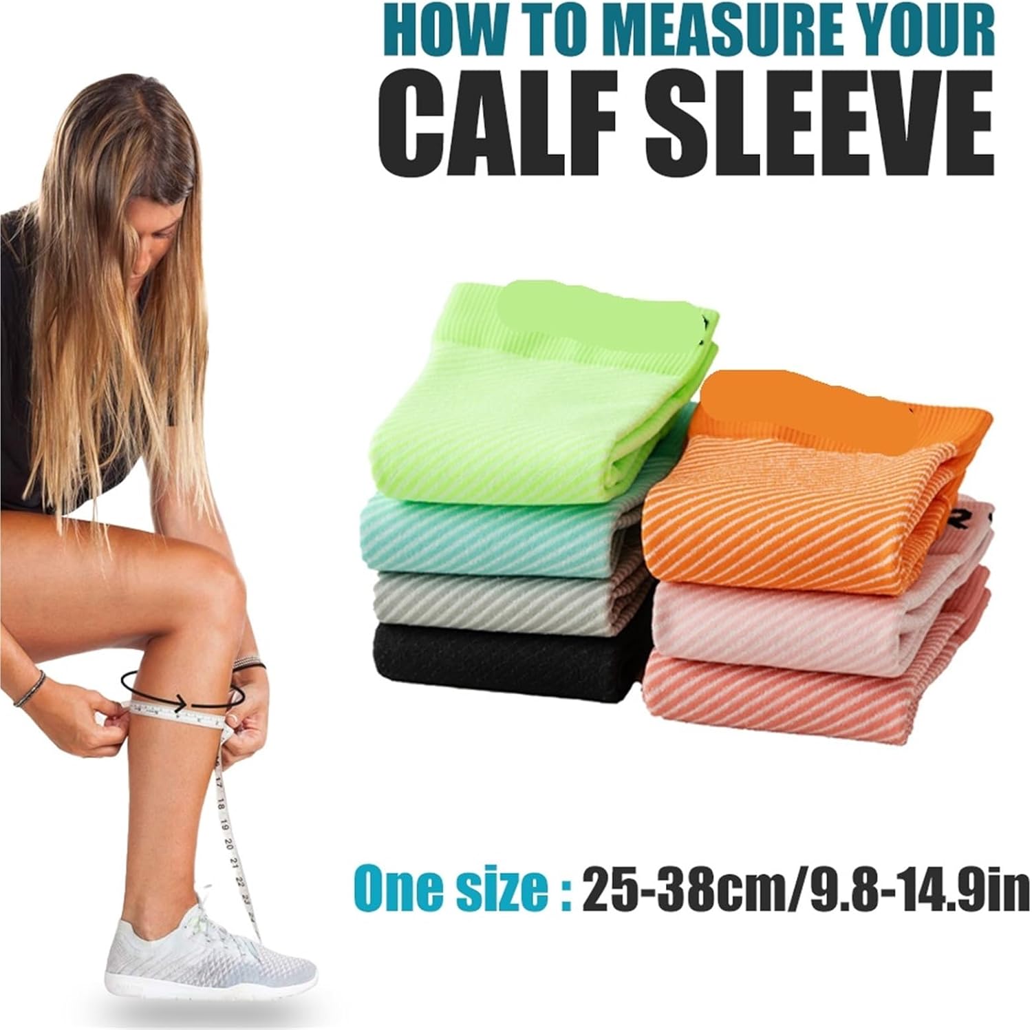1 Pair Calf Compression Sleeve Men and Women - 23-32mmhg Shin Splint Compression Sleeve Recover Pain Relief for Shin Splint Relief, Recovery, Running