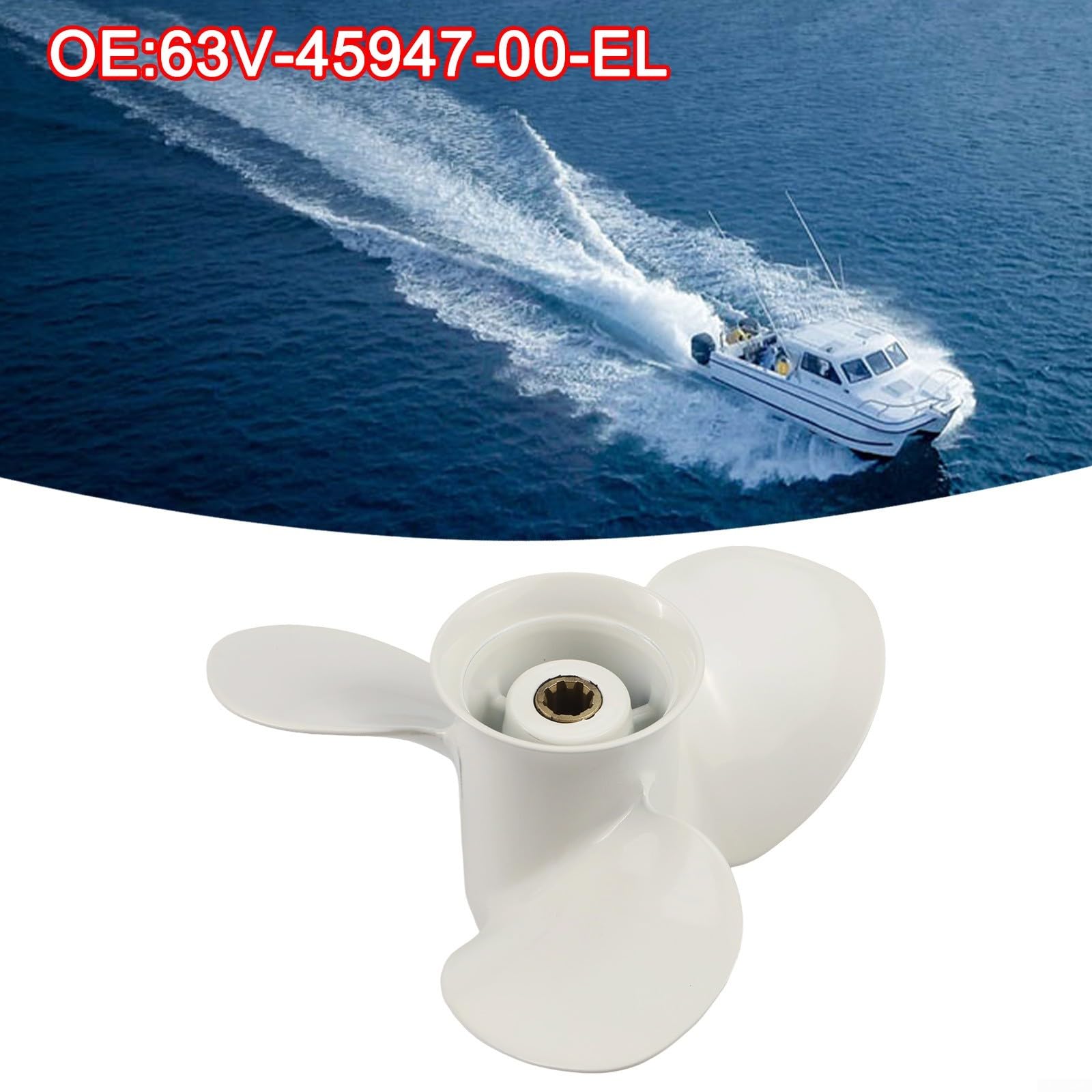 Hélice Aluminio 9 1/4x8 para Motor Fuera para borda 9-15HP Hélice