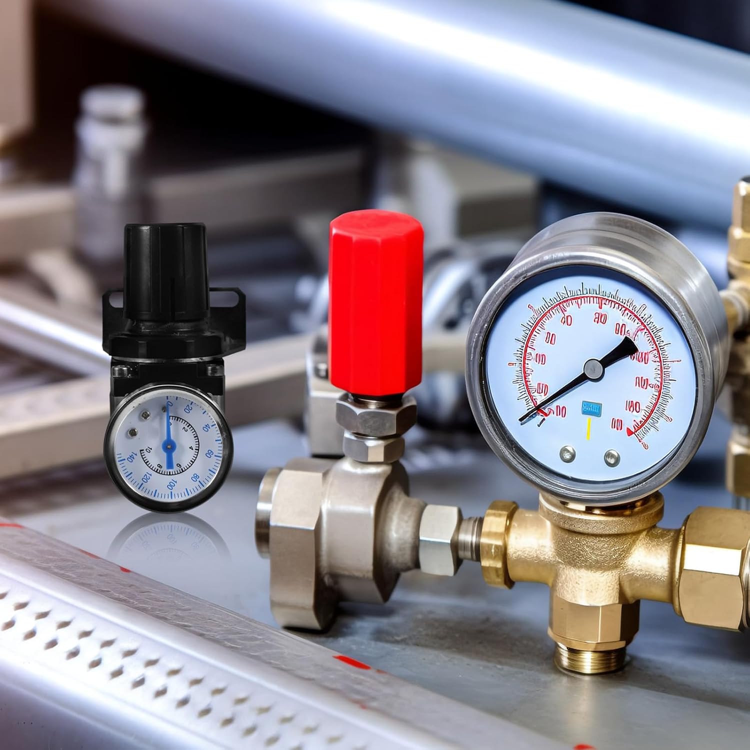 Type Air Compressor Pressure Regulator Valve Precise Pressure Control Device for Pneumatic Systems Easy to Install and Operate Reliable Air Compressor Control for Industrial