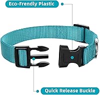 Vista 3 de 9 piezas de collar ajustable para perro, collar de nailon suave para mascotas con hebilla de liberación rápida a granel para perros, caminar
