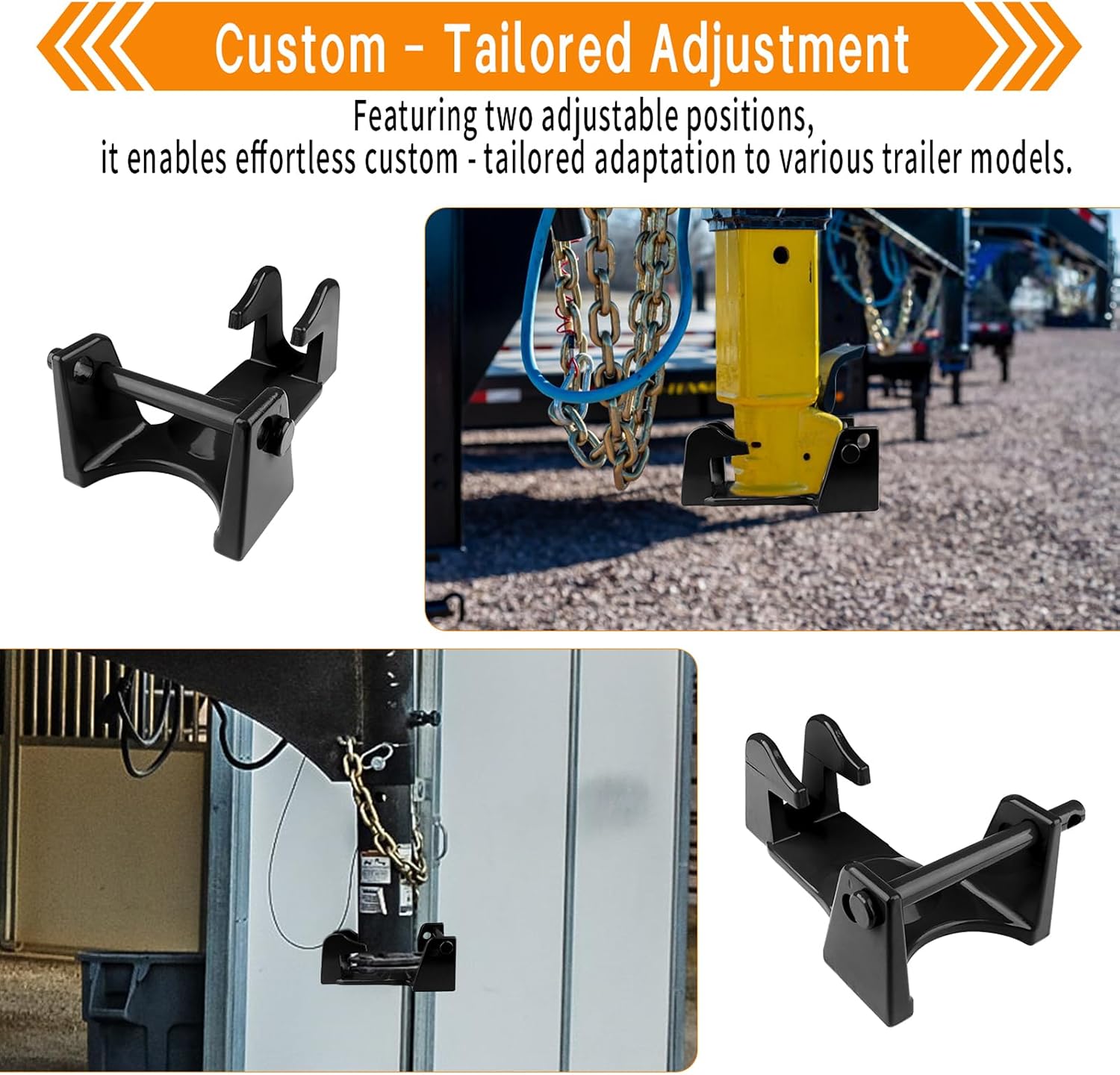 Gooseneck Hitch Lock, Gooseneck Trailer Hitch Locks, Model TL-50 Coupler Trailer Lock, Gooseneck Lock Fit for Heavy Trailers, Livestock Haulers and RVs - Black (Black, Gooseneck Lock)