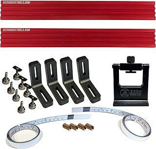 RedHouse Tools Precision Miter Station Fence Kit, 24 or 36-Inch Adjustable T-Track System, Aluminum Construction (36")