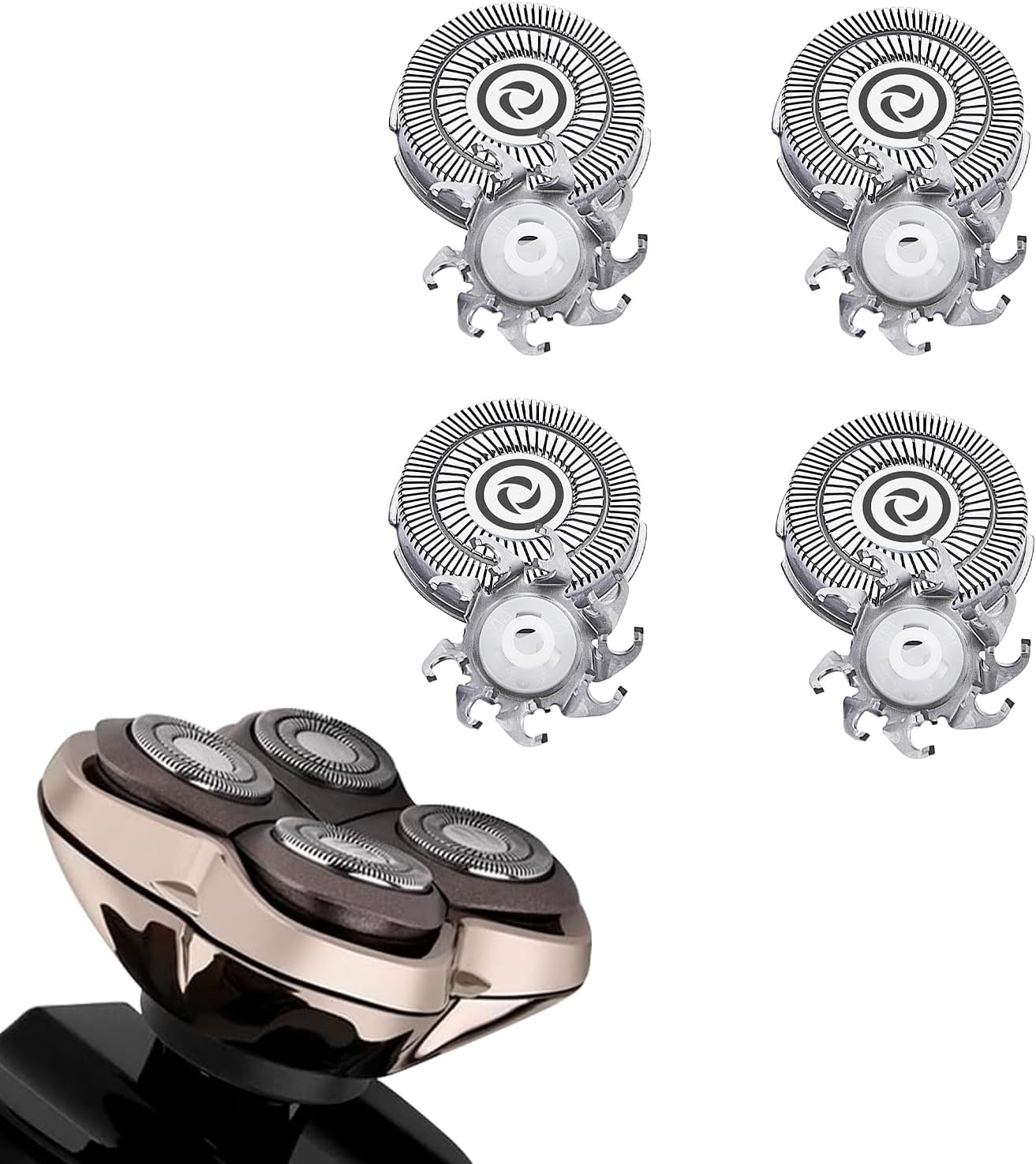 Cosyonall Shaver Replacement Heads for Skull Shaver Pitbull Gold Pro Shaver,Fits Pitbull Platinum Pro Shaver Replacement Blade (4PCS)