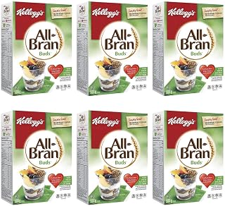 Kellogg's All Bran Buds Cereal 500g/17.6oz, 6-Pack (Imported from Canada)