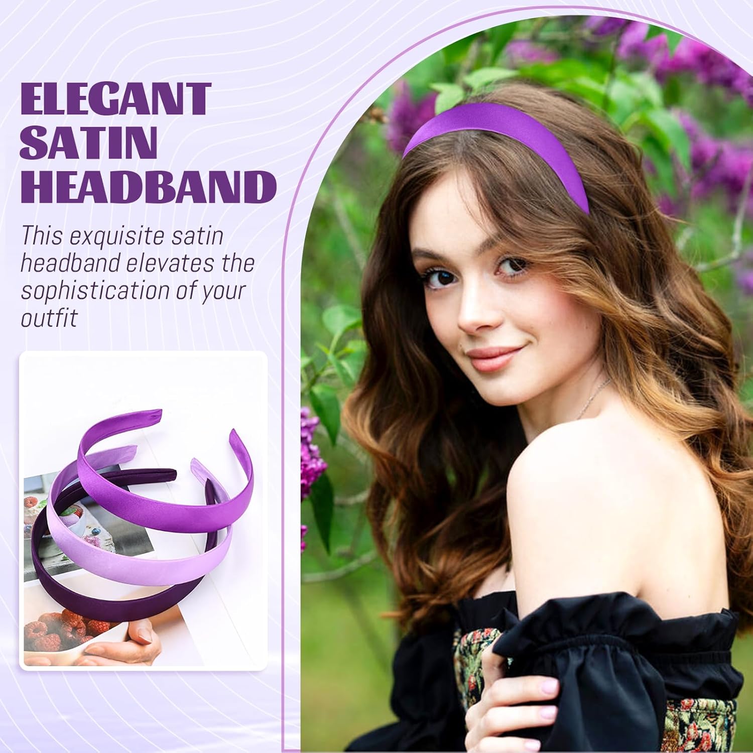 Cinaci 20 Pieces Candy Color Width 2cm/0.8" Plastic Headbands Satin Wrapped Blank Plain DIY Craft Project Headbands for Women Girls Teens Kids Hair Accessories - Image 5