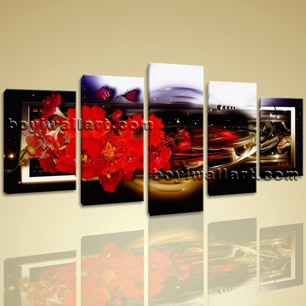 Large Unique Flower Wall Art Painting Modern Living Room