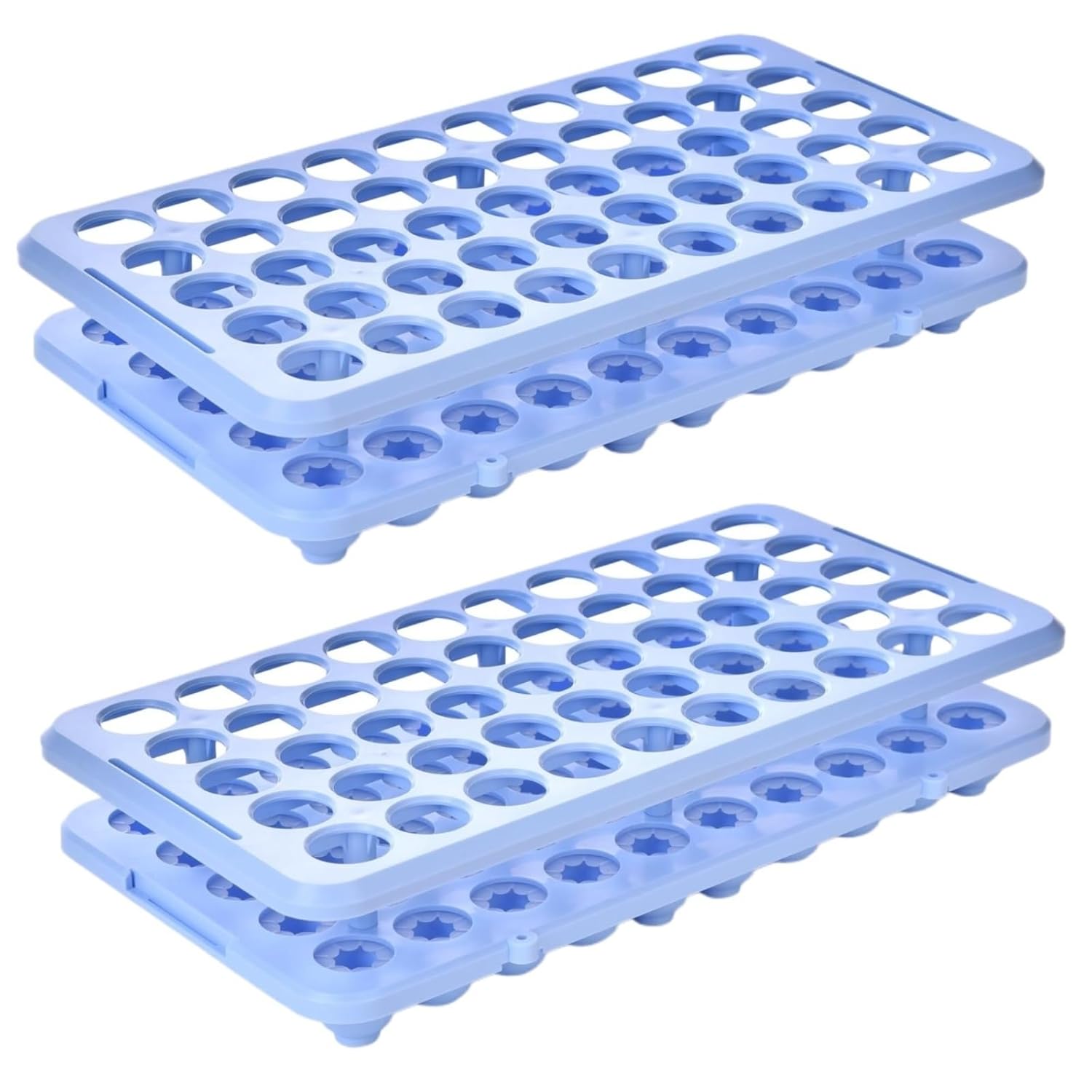 Test Tube Rack Lab 2Pcs Plastic Centrifuge Tube Rack 50 Holes Aperture 18mm Centrifuge Racks(Pink)