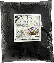 Worm Castings 5 L Bag 100% Pure Earthworm Castings Premium Soil Amendment for Indoor & Outdoor Plants 5LB